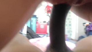 busty curvy MILF Riding my thick long black dick