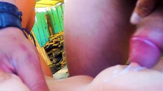 erotic MILF picks up the camera and shoots how she is fucked and cum on her stomach. Outdoor cumshot cumpilation.