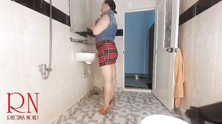 Housewife without panties seduces plumber. s1