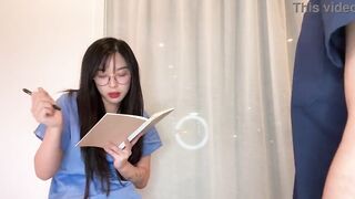Creepy Doctor Convinces Young Medical Intern Korean Girl to Fuck to Get Ahead